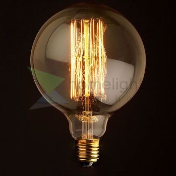 Edison G125 wolframszálas dekor izzó borostyán üveggel