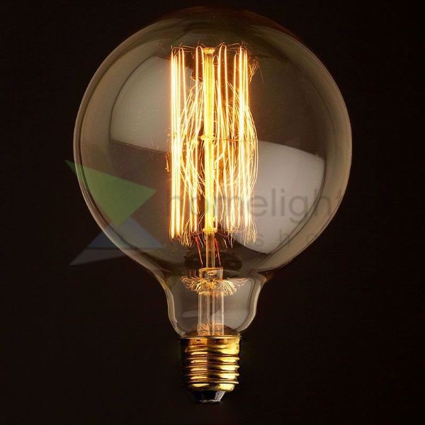 Edison G125 wolframszálas dekor izzó borostyán üveggel