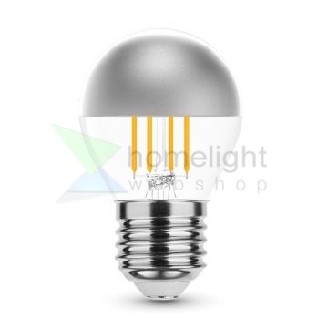 Filament P45 Silver Top LED izzó ezüst tetővel