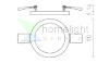 HUE R 9 DIMM süllyesztett lámpa króm 230V LED 6W 3000K