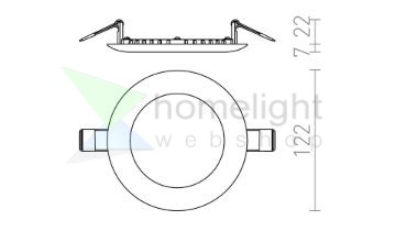 DADA 12 süllyesztett lámpa fekete króm 230V LED 6W 3000K