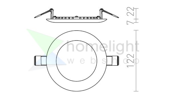 DADA 12 süllyesztett lámpa fekete króm 230V LED 6W 3000K