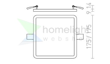 HUE SQ 17 süllyesztett lámpa matt nikkel 230V LED 18W 3000K