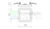 HUE SQ 9 süllyesztett lámpa fekete króm 230V LED 6W 3000K