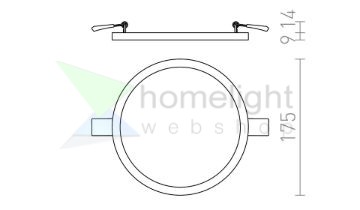 HUE R 17 süllyesztett lámpa matt nikkel 230V LED 18W 3000K