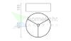 RON 60/19 lámpabúra  Monaco galamb szürke/ezüst PVC  max. 23W