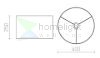 RON 40/25 lámpabúra  Chintz sárgabarack/fehér PVC  max. 23W