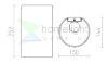 RON W 15/25 fali lámpa  Chintz sárgabarack/fehér PVC 230V LED E27 15W