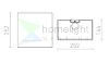 LOPE W 25/14 fali lámpa  Polycotton fekete/réz fólia 230V LED E27 15W