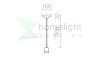 FABIO függesztő készlet fekete/fehér porcelán 230V LED E27 15W