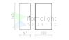 DIXIE 10x16 fali lámpa fehér 230V LED 2x5W 84° IP54 3000K