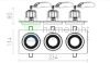 SHARM SQ III süllyesztett lámpa barna/gyöngyházarany  230V LED 3x10W 24°  3000K