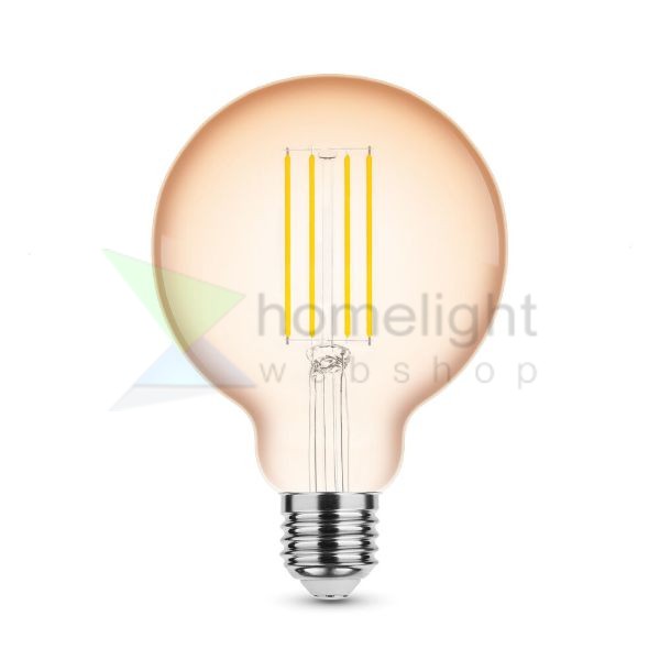LED Filament Antikolt Gömb G95 4W E27 320° 1800K (300 lumen) dimm.