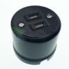 Fekete porcelán USB aljzat falon kívüli szereléshez