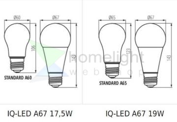 LED fényforrás IQ-LED A67 IQ-LED A67 N 19W-NW