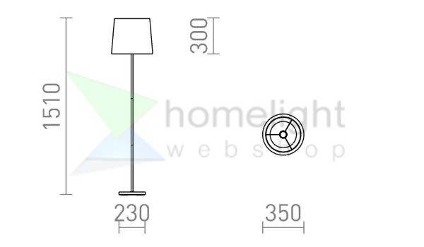 NYC/CONNY 35 állólámpa  Monaco galamb szürke/ezüst PVC/króm 230V LED E27 15W
