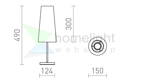 NYC/CONNY 15/30 asztali lámpa  Polycotton fehér/króm 230V LED E27 11W