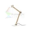 NIZZA asztali lámpa Polycotton fehér/fa 230V LED E14 7W