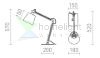 NIZZA asztali lámpa Polycotton fehér/fa 230V LED E14 7W