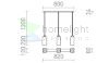 LIZ III 80 függő lámpa  opál üveg/matt nikkel 230V LED E27 3x15W