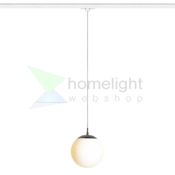 LUNA 20 három áramkörös sínre  opál üveg/króm 230V LED E27 11W