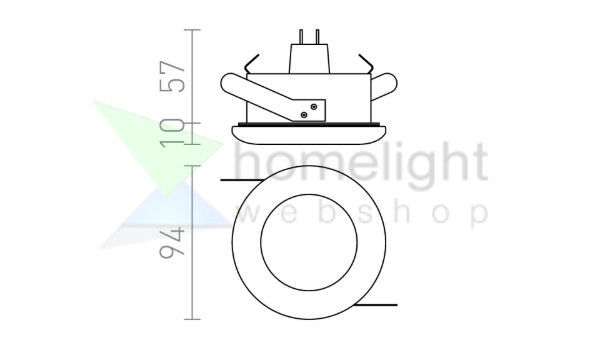 ACUA süllyesztett lámpa króm 12V GU5,3 50W IP44