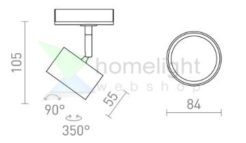 PIXEL egy áramkörös sínre fekete 230V LED GX53 7W
