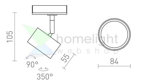 PIXEL egy áramkörös sínre fehér 230V LED GX53 7W