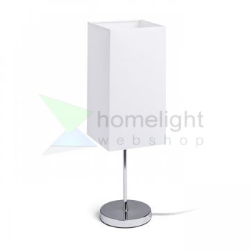NYC/TEMPO 15/30 asztali lámpa  Polycotton fehér/króm 230V LED E27 15W