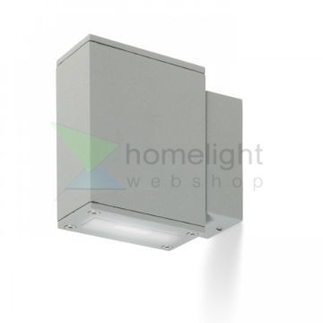 DIXIE 4x12 fali lámpa ezüstszürke 230V/700mA LED 2x3W 48° IP54 3000K