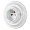 Fehér porcelán csatlakozó aljzat Ø60 mm / KU68 dobozhoz