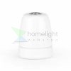 Fehér E27 egyenes porcelán foglalat M10×1 rögzítéssel