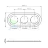 240×100 mm fekete porcelán sorolókeret PR1 rendszerhez